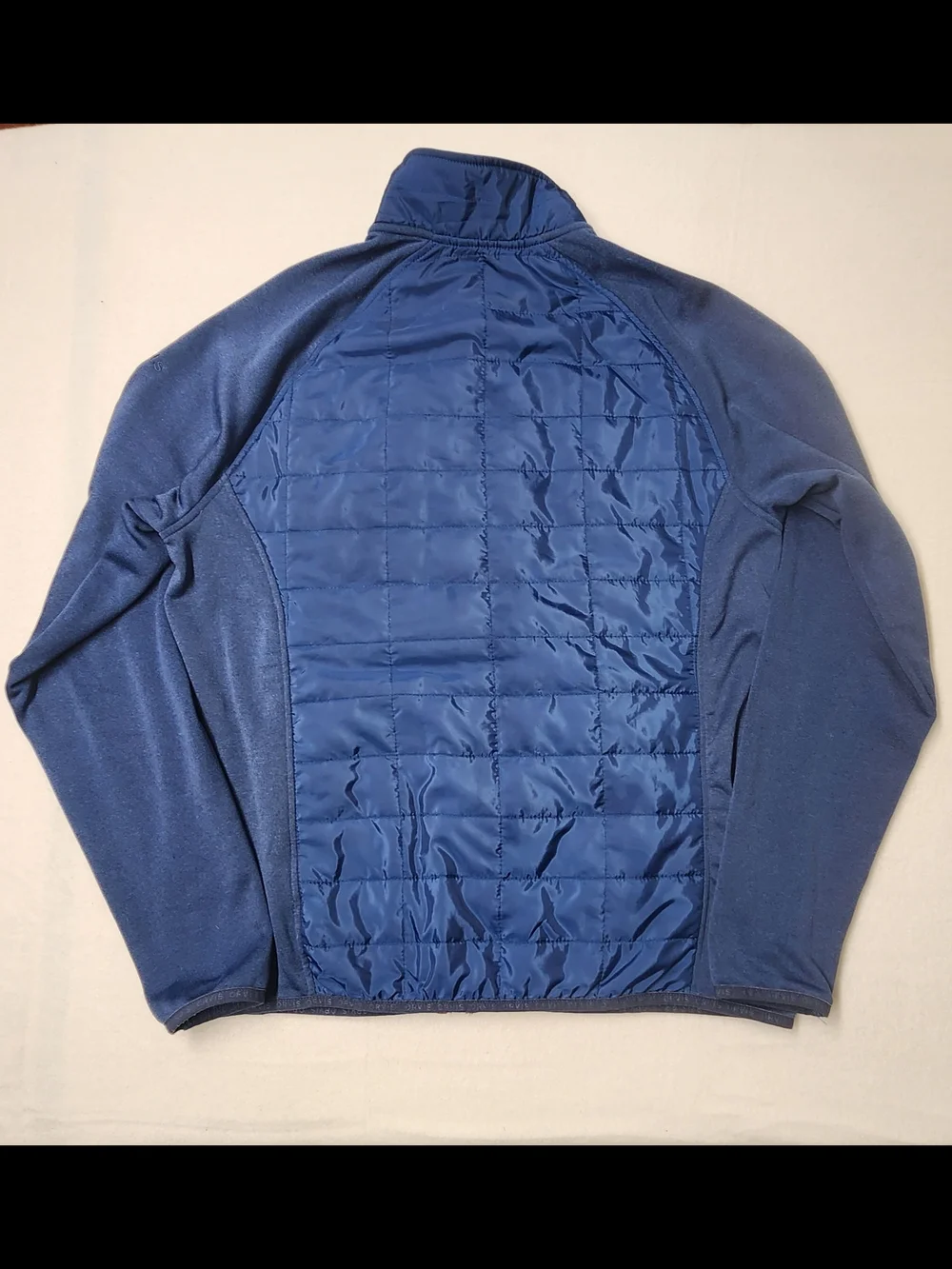 Orvis Men's M Blue Quilted Mixed Media Hybrid Jacket Trailhead Gorpcore Puffer